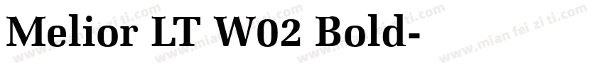 Melior LT W02 Bold字体转换